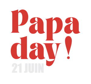 Sticker vitrine rouge Papa day FP038