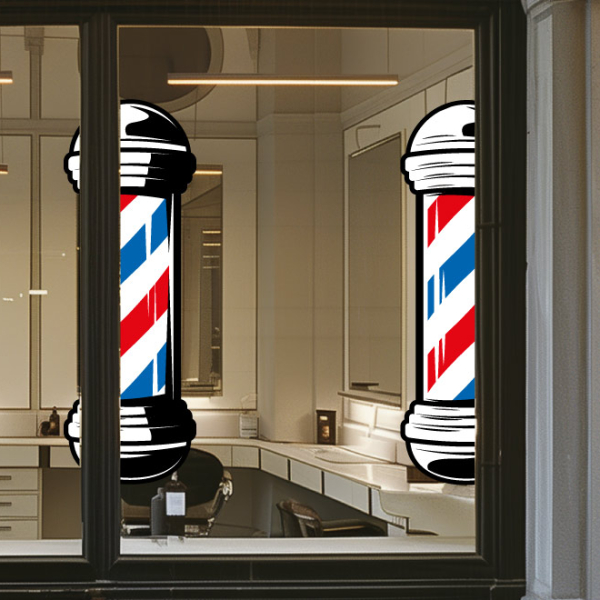 Sticker Barbier Barber Pole MEBE34