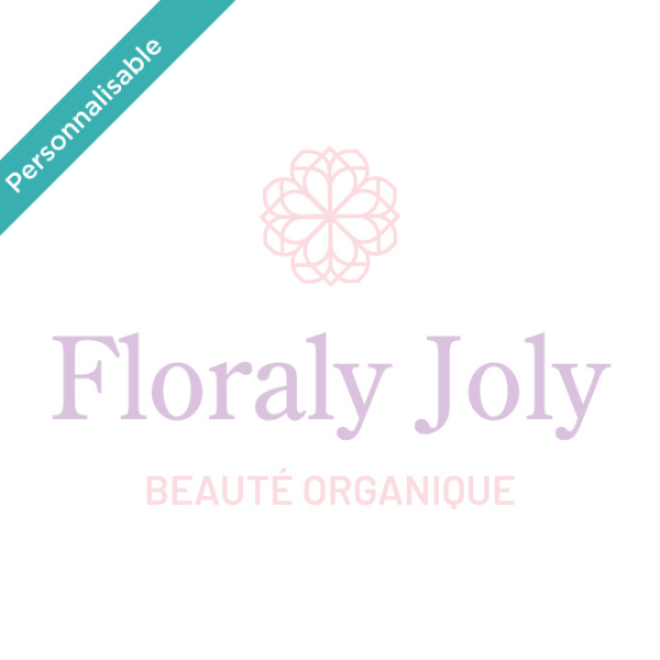 Sticker logo doux rose floral MEBE35