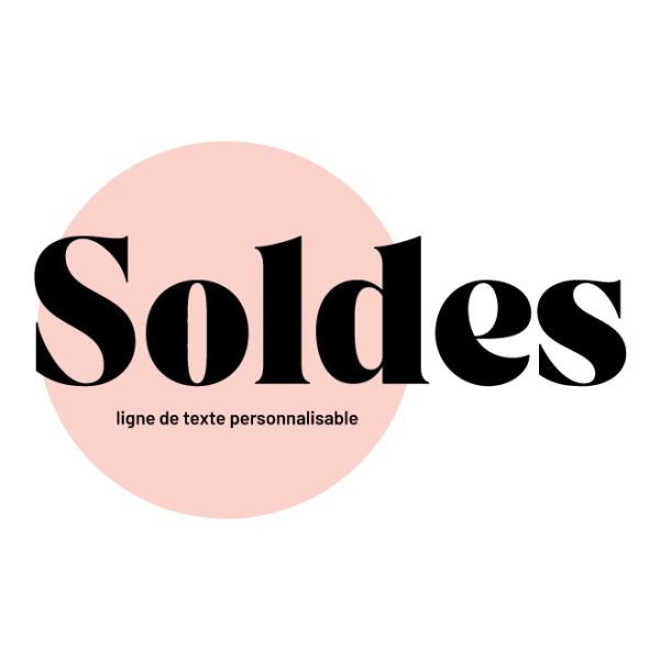 Sticker vitrine Soldes noir et rose SO140