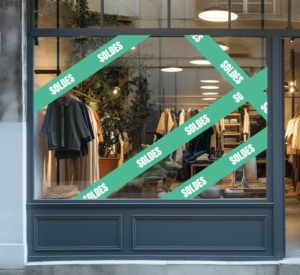 Lot bandes soldes vitrines SO142