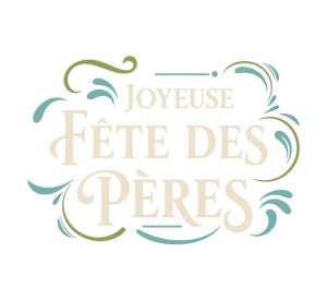 Sticker vitrine Joyeuse fête des pères pour décorer votre magasin